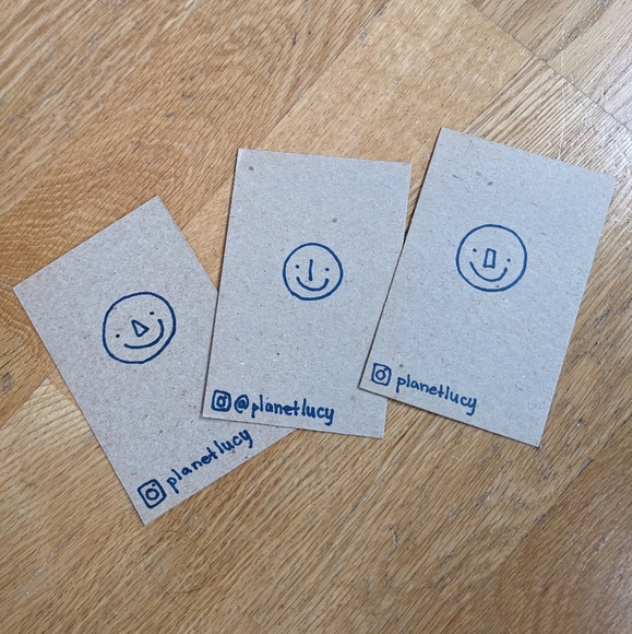 3 Hand Drawn Cards - Picture 2 of 3